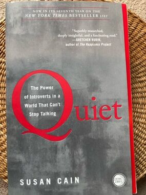 Quiet by — Paperback Book in Gray and Red